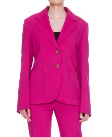 Wool blend blazer by Versace worn by Vivica A Fox on The Wendy Williams Show at Cettire