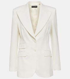 Wool-blend blazer in white - Dolce Gabbana at Mytheresa