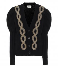 Wool-blend embroidered cardigan at Mytheresa