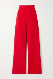 Wool crepe wide leg pants by Sergio Hudson at Net a Porter