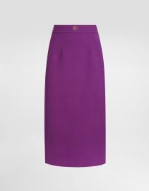 Wool crpe sheath skirt in Purple for Women DolceampGabbana US at Dolce & Gabbana