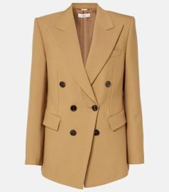 Wool grain de poudre blazer in brown - Chloe at Mytheresa