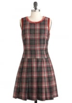 Wool plaid dress at Modcloth