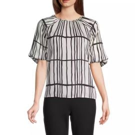 Worthington Womens Round Neck Short Sleeve Blouse - JCPenney at JCPenney