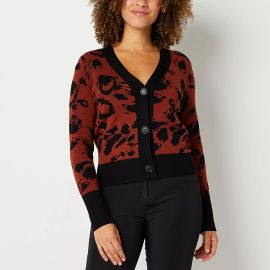 Worthington Womens V Neck Long Sleeve Button Cardigan - JCPenney at JCPenney