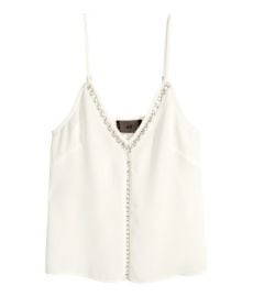 Woven Camisole Top in White at H&M