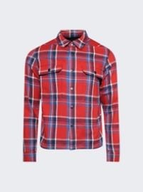 Woven Cropped Outershirt Red Plaid The Webster at The Webster