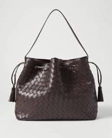 Woven Drawstring Bucket Bag at Ann Taylor