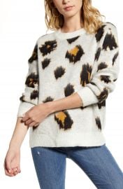 Woven Heart Leopard Pullover   Nordstrom at Nordstrom