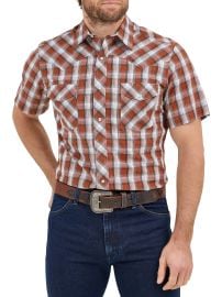 Wrangler Menx27s and Big Menx27s Regular Fit Short Sleeve Western Shirt Sizes S-5XL - Walmartcom at Walmart
