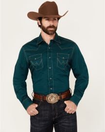 Wrangler Retro Mens Solid Long Sleeve Snap Western Shirt Boot Barn at Boot Barn