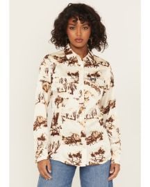 Wrangler Retro Womens Horse Conversational Print Long Sleeve Snap Western Shirt Boot Barn at Boot Barn