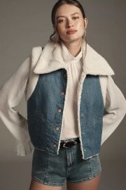 Wrangler Sherpa Fleece Lined Denim Vest at Anthropologie
