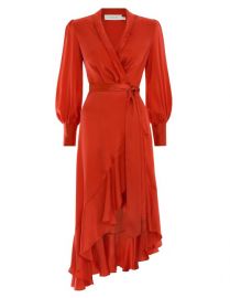 WornOnTV: Poppy’s red satin wrap dress on Single Parents | Kimrie Lewis ...