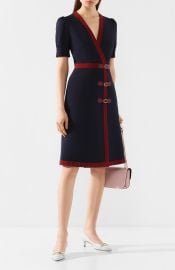 Wrap Dress with Buckles at Gucci