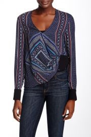 Wrap Front Silk Blouse at Nordstrom Rack