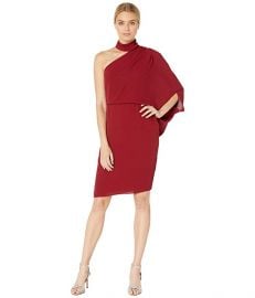 Wrap Neck Asymmetric Draped Dress at Zappos