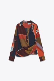 Wrap Print Shirt at Zara
