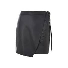 Wrap Tie PU Mini Skirt at Topshop