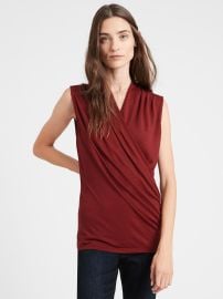 Wrap-effect Top by Banana Republic at Banana Republic