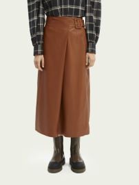 Wrap-over faux leather skirt  Leather Garments  Ladies Clothing at Scotch  Soda at Scotch & Soda