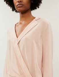 Wraparound-front crepe shirt at Selfridges