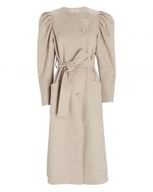 Wren Puff Sleeve Wool Coat at Intermix