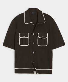 Wynwood Sweater Polo in Saddle Brown at Todd Snyder