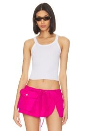 X Hanes Cropped Rib Tank at Revolve
