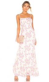 X by NBD Lovely Gown in Pink  amp  Ivory Ground from Revolve com at Revolve