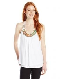 XOXO Womenand39s Embellished Neckline Top at Amazon