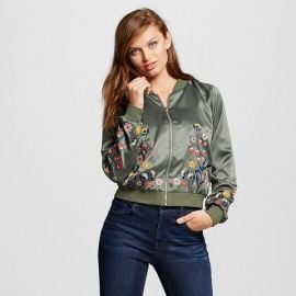 Xhiliration Embroidered Bomber Jacket at Target