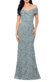 Xscape Evenings Off the Shoulder Embroidered Gown at Nordstrom Rack