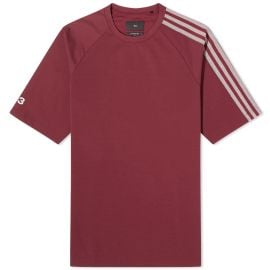 Y-3 3 Stripe T-Shirt Shadow Red END US at END.