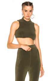 YEEZY Season 4 Crop Top in Army   FWRD at Forward