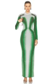 YProject Gradient Knit Long Sleeve Dress in Green FWRD at FWRD