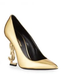 YSL Opyum Metallic Leather YSL Pumps at Last Call