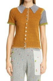 YanYan Tweedle Short Sleeve Cardigan at Nordstrom