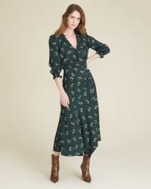 Yasmeen Long Sleeve Midi Dres at Veronica Beard