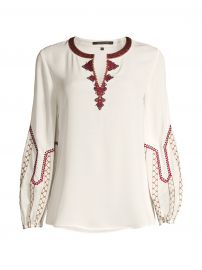 Yasmina Peasant Silk Blouse at Saks Fifth Avenue