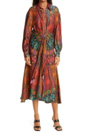 Yawanawa Stripe Long Sleeve Shirt Dress at Nordstrom