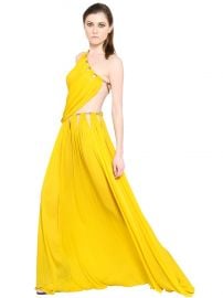 Yellow Draped Viscose Jersey Dress with Chain by Emilio Pucci at Luisaviaroma