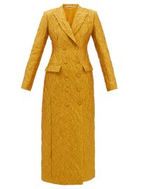 Yellow Fion tailored floral-cloqu coat  Emilia Wickstead  FASHION US at Matches