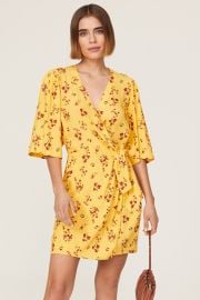 Yellow Floral Wrap Dress by Thakoon Collective Rent the Runway at Rent the Runway