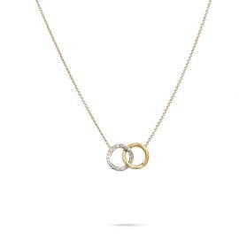 Yellow Gold & Diamond Circle Link Pendant by Marco Bicego at Marco Bicego