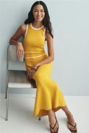 Yellow Knit Midi Dress at Rent the Runway
