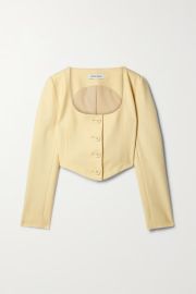 Yellow Maggie twill jacket ANNA QUAN NET-A-PORTER at Net a Porter