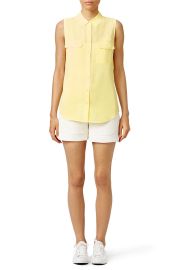 Yellow Slim Signature Shirt by Equipment Rent the Runway at Rent the Runway