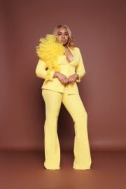 Yellow Tulle Power Suit Oyemwen at Oyemwen