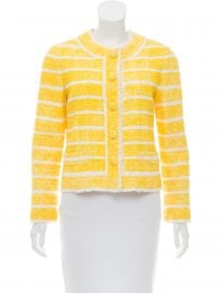 Yellow Tweed Stripe Blazer by Marc Jacobs at Marc Jacobs